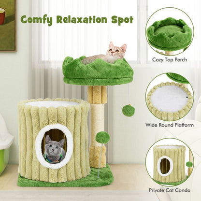 Cat Tree with Sisal Claw Scratcher for Indoor Cats Activity