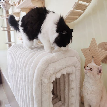 Ottoman Storage Bench Corduroy Bench Cat's nest to hide For the Living Room, Entryway and Bedroom