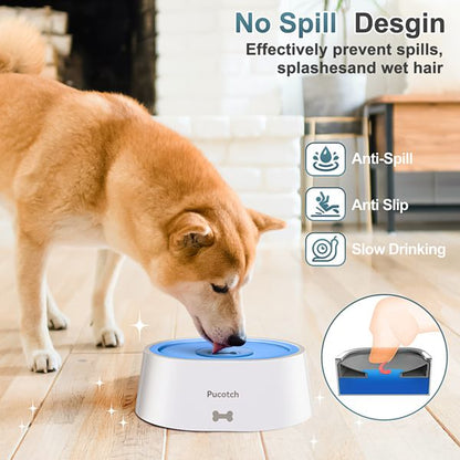 Dog Water Bowl No Spill 2L/70oz Spill Proof Dog Water Bowl ,BPA Free