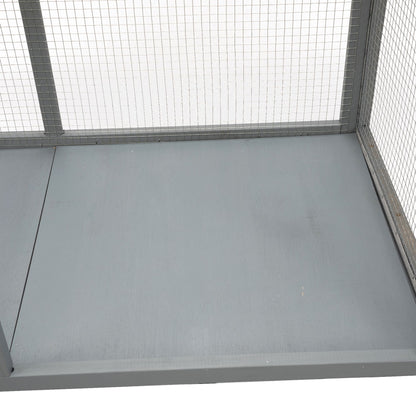 Cat Window Catio, Cat Outdoor Enclosure with Sun Sheet Roof, Dark Gray