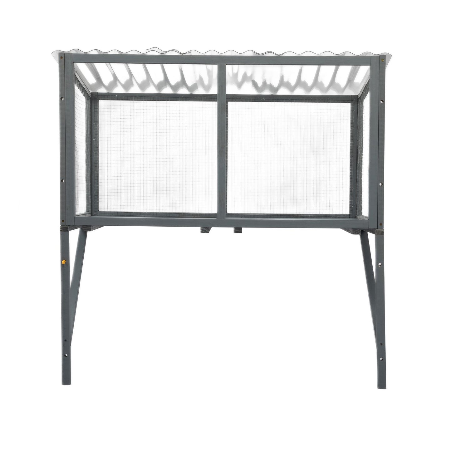 Cat Window Catio, Cat Outdoor Enclosure with Sun Sheet Roof, Dark Gray