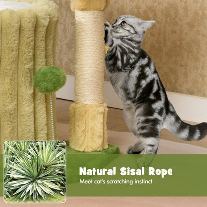 Cat Tree with Sisal Claw Scratcher for Indoor Cats Activity