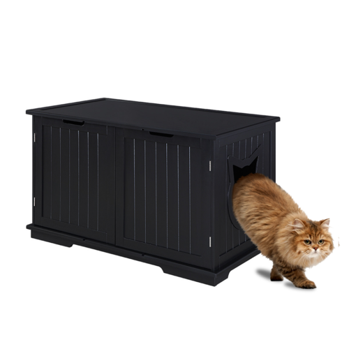 X-Large Cat Washroom Bench Litter Box Enclosure Furniture Box House